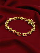 PULSEIRA CADEADO 5MM BANHADA A OURO 18K