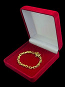 PULSEIRA CADEADO 5MM BANHADA A OURO 18K