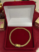 PULSEIRA GRUMET 5MM BANHADA A OURO 18K