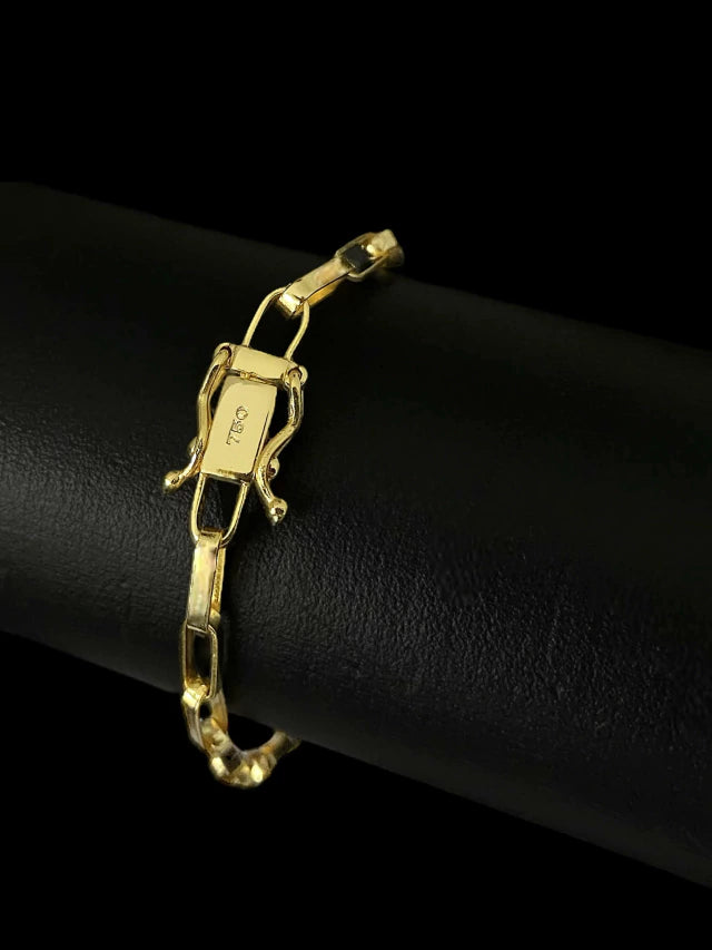 PULSEIRA TIJOLINHO 5MM - BANHADO A OURO 18K