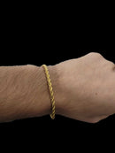 PULSEIRA BAIANO 2MM - BANHADO A OURO 18K