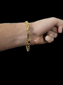 PULSEIRA BAIANO 6MM - BANHADO A OURO 18K