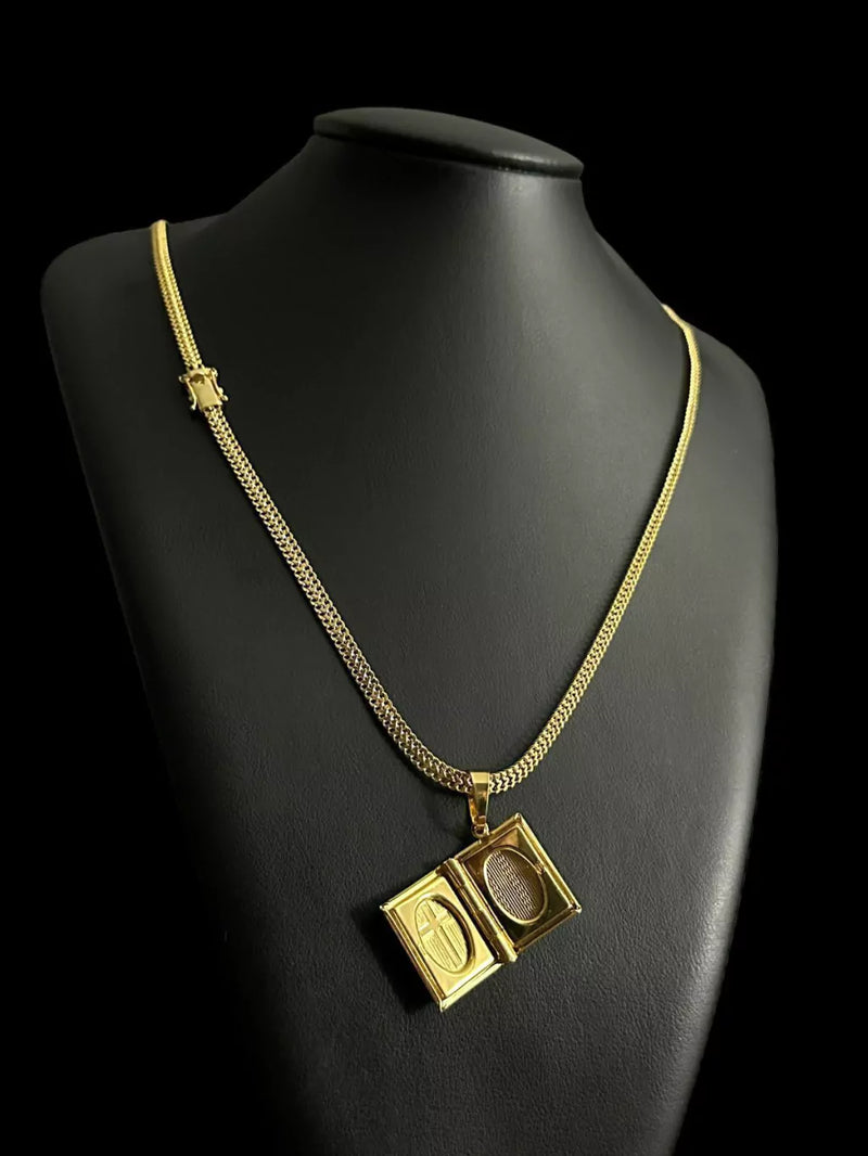 CORDÃO LACRAIA 5MM + PINGENTE - BANHADO A OURO 18K