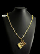 CORDÃO GRUMT 5MM + PINGENTE - BANHADO A OURO 18K