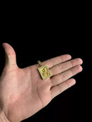 CORDÃO PITBULL 3MM + PINGENTE SÃO JORGE BANHADO A OURO 18K