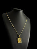 CORDÃO PITBULL 3MM + PINGENTE SÃO JORGE BANHADO A OURO 18K