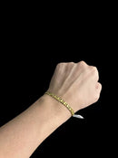 PULSEIRA PIASTRINE 7MM - BANHADO A OURO 18k