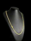 CORDÃO 7MM PIASTRINE - BANHADO A OURO 18k