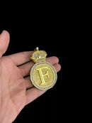 PINGENTE PERSONALIZADO LETRA INICIAL BANHADO A OURO 18K