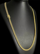 CORDÃO LACRAIA 8MM FECHO NOSSA SENHORA BANHADO A OURO 18K