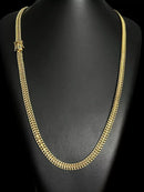 CORDÃO LACRAIA 8MM FECHO NOSSA SENHORA BANHADO A OURO 18K
