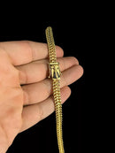 CORDÃO LACRAIA 8MM FECHO NOSSA SENHORA BANHADO A OURO 18K