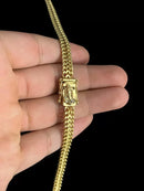 CORDÃO LACRAIA 8MM FECHO MÃO ORANDO BANHADO A OURO 18K