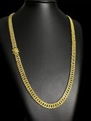 CORDÃO GRUMET 10MM FECHO MÃO ORANDO BANHADO A OURO 18K