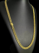 CORDÃO GRUMET 10MM FECHO MÃO ORANDO BANHADO A OURO 18K