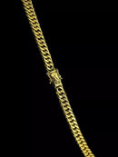 CORDÃO GRUMET 10MM FECHO MÃO ORANDO BANHADO A OURO 18K