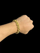 PULSEIRA FRISO TRIPLO 12MM FECHO LACOSTE - BANHADO A OURO 18K