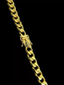 CORDÃO PITBULL 10MM FECHO NOSSA SENHORA BANHADO A OURO 18K