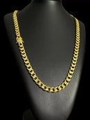 CORDÃO PITBULL 10MM FECHO NOSSA SENHORA BANHADO A OURO 18K