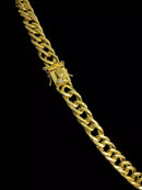 CORDÃO GRUMET 15MM C/ FECHO ESPECIAL MÃO ORANDO + PINGENTE - BANHADO OURO 18K