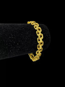 PULSEIRA CADEADO DUPLO 10MM - BANHADO A OURO 18K