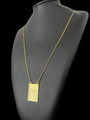 ESCAPULÁRIO TIJOLINHO 1MM JESUS NOSSA SRA DAS GRAÇAS - BANHADO A OURO 18K