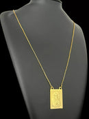 ESCAPULÁRIO TIJOLINHO 1MM NOSSA DO CARMO JESUS - BANHADO A OURO 18K
