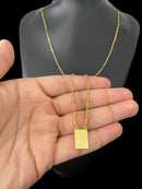 ESCAPULÁRIO TIJOLINHO 1MM CACHORRINHO - BANHADO A OURO 18K