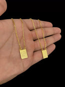 ESCAPULÁRIO TIJOLINHO 1MM CACHORRINHO - BANHADO A OURO 18K