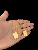 ESCAPULÁRIO FÉ VERSÍCULO - BANHADO A OURO 18k
