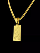 CORDÃO GRUMET 3MM + PINGENTE JESUS ME GUIA - BANHADO A OURO 18K
