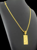 CORDÃO GRUMET 3MM + PINGENTE JESUS ME GUIA - BANHADO A OURO 18K