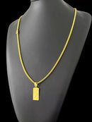 CORDÃO PERUANO 3MM + PINGENTE JESUS TE AMA (P) - BANHADO A OURO 18K