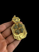 PINGENTE TREVO "CADA UM COM A SUA SORTE" (G) - BANHADO A OURO 18K