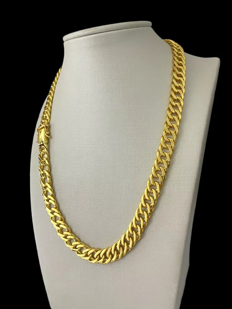 CORDÃO GRUMET 10MM FEMININO - BANHADO A OURO 18K
