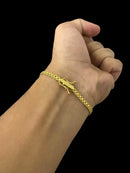 PULSEIRA CADEADO DUPLO 3MM - BANHADO A OURO 18K