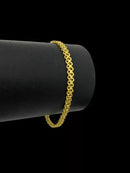 PULSEIRA CADEADO DUPLO 3MM - BANHADO A OURO 18K
