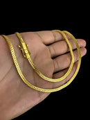 CORDÃO GRUMET LAMINADO 4MM - BANHADO A OURO 18k