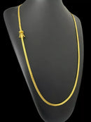 CORDÃO GRUMET LAMINADO 4MM - BANHADO A OURO 18k