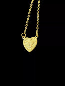 ESCAPULÁRIO CADEADO 1MM ESPÍRITO SANTO CORAÇÕES - BANHADO A OURO 18K