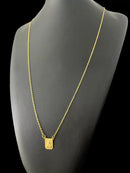 ESCAPULÁRIO CADEADO 1MM JESUS/ NOSSA SENHORA APARECIDA - BANHADO A OURO 18K
