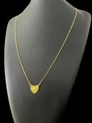 ESCAPULÁRIO TIJOLINHO 1MM ESPÍRITO SANTO/ MÃE DE DEUS CORAÇÕES - BANHADO A OURO 18K