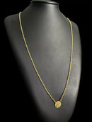 ESCAPULÁRIO CADEADO 1.5MM SÃO JORGE BANHADO A OURO 18K