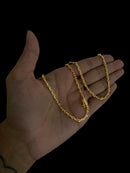 CORDÃO PITBULL 10MM FECHO NOSSA SENHORA BANHADO A OURO 18K